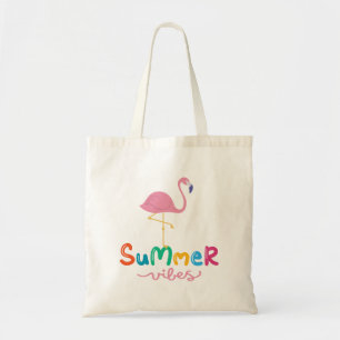 Tote Bag Vibes d'été Flamant rose femmes
