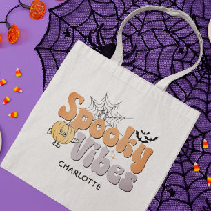 Tote Bag Vibes éffrayantes chauves-souris Citrouilles Hallo
