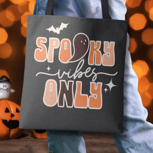 Tote Bag Vibes Éffrayantes d'Halloween Super rétro uniqueme