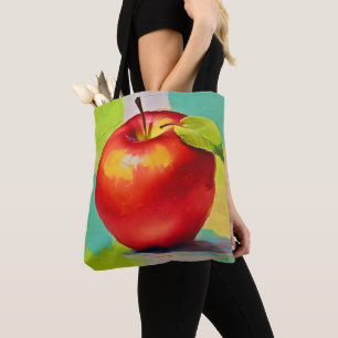 Tote Bag Vibrant Apple Still Life