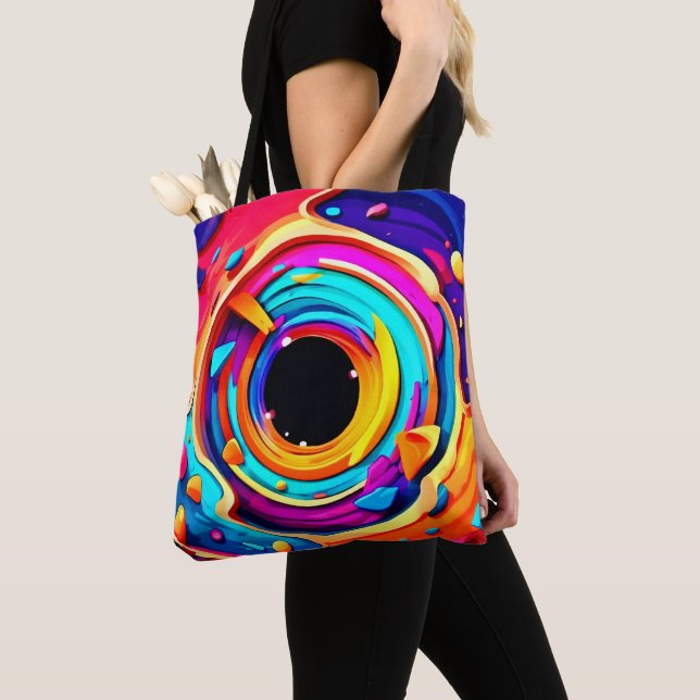 Tote Bag Vibrant art cosmique Abstrait (De près)