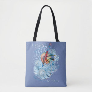 Tote Bag Vibration bleue Abstraite