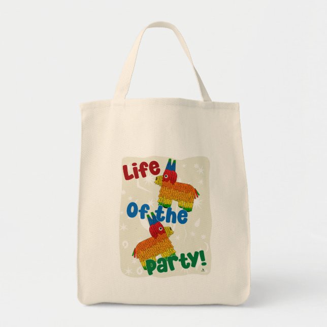 Tote Bag Vie De La Fête Drôle Pinata Cartoon Art (Devant)