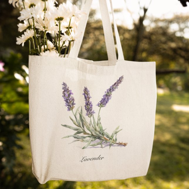 Tote Bag Vie de plantes : Lavande, personnalisable (Créateur téléchargé)