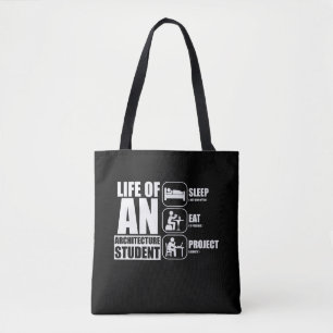 Tote Bag Vie D'Un Étudiant En Architecture Projet De Dîne