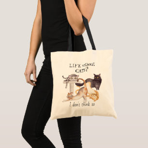 Tote Bag Vie mignonne sans chats