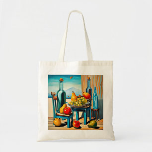 Tote Bag Vie morte avec bouteilles 6