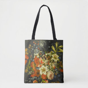 Tote Bag Vie morte avec fleurs et fruits