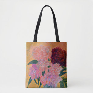 Tote Bag Vie morte avec Peonies Peinture