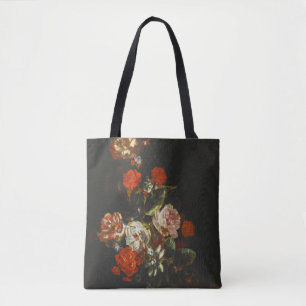 Tote Bag Vie morte vintage avec fleurs