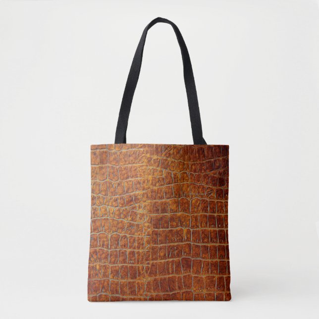 Tote Bag Vieil brun cuir animal texture (Devant)