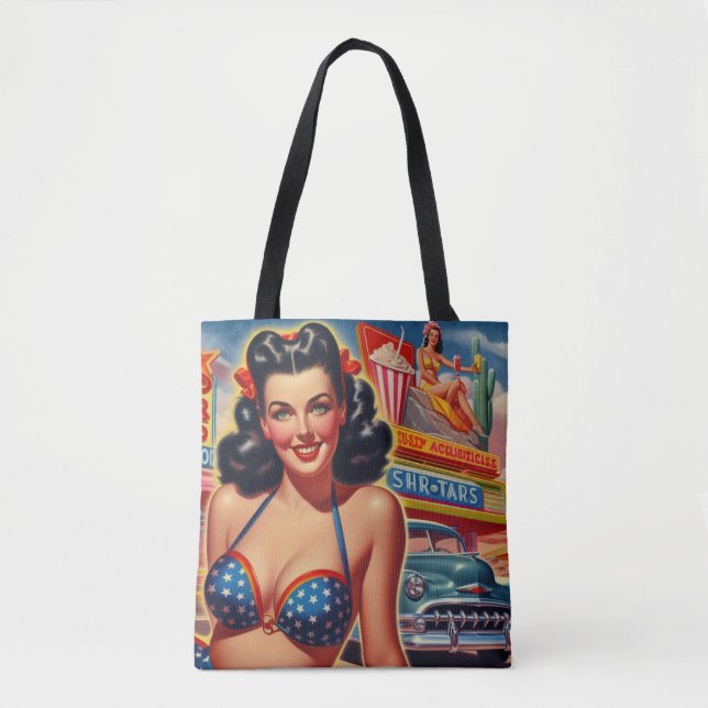 Tote Bag Vieille école des années 1950 (Devant)