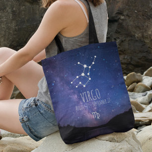 Tote Bag Vierge Constellation Zodiaque personnalisée