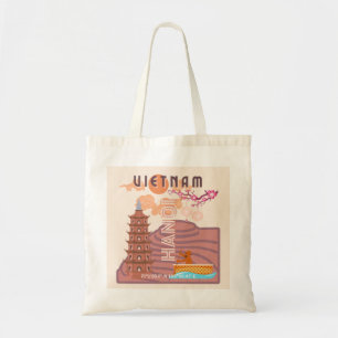 Tote Bag Vietnam Travel Art