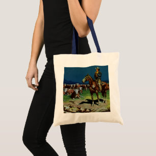 Tote Bag Vieux Cowboy, éleveur de bétail Rancher à la ferme