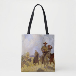Tote Bag Vieux Cowboys, Le Costume Parkman par NC Wyeth