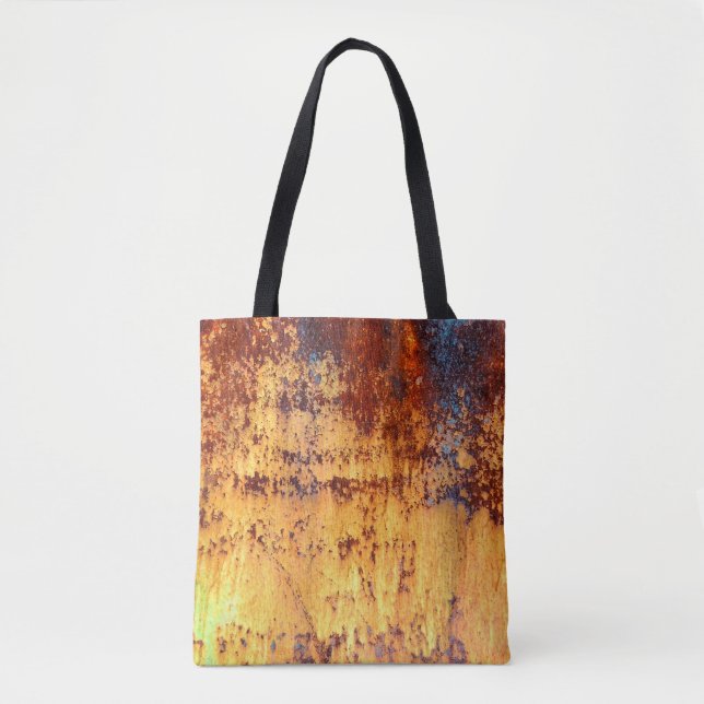Tote Bag Vieux métal rouille arrière - plan et texture, mét (Devant)