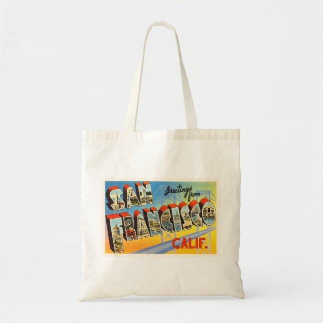Tote Bag Vieux souvenir de voyage de San Francisco la (Devant)