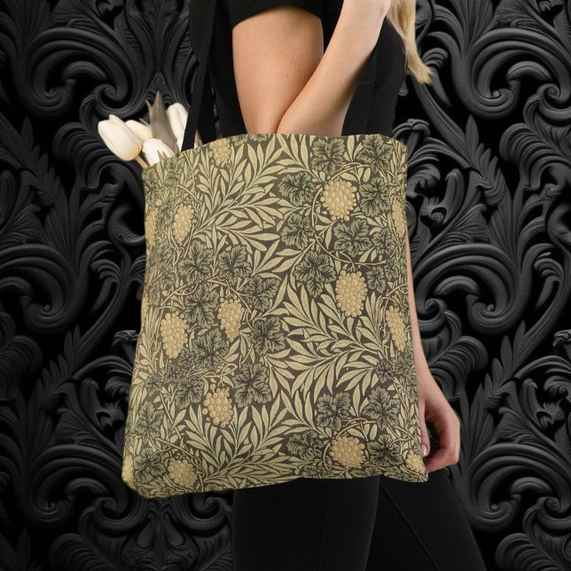Tote Bag Vigne par William Morris, motifs textiles vintage (Vine by William Morris, Vintage Textile Patterns Tote Bag)