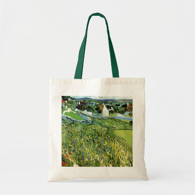 Tote Bag Vignobles avec vue sur Auvers par Vincent van Gogh (Devant)