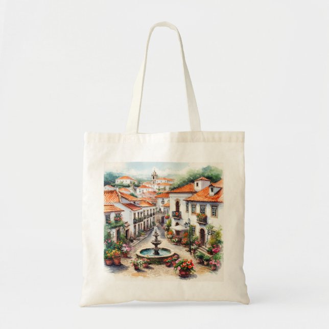 Tote Bag Village portugais typique (Devant)