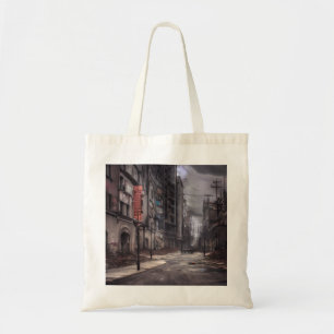 Tote Bag Ville Abandonnée   Dystopie Post-Apocalyptique 