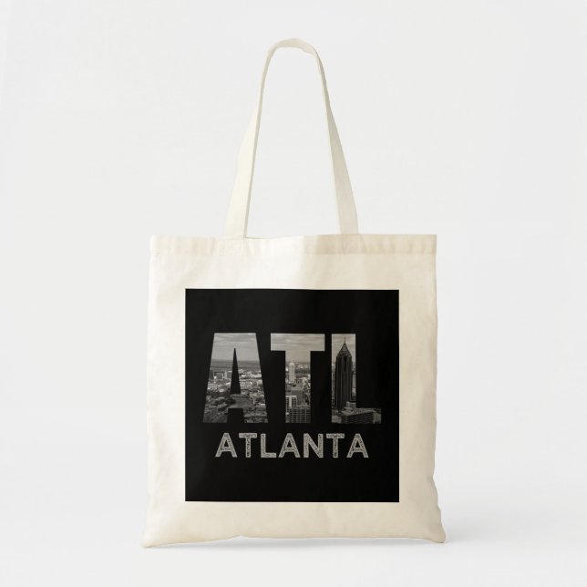 Tote Bag Ville d'Atlanta Géorgie Skyline Cityscape Downtown (Devant)