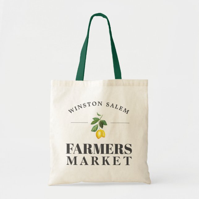 Tote Bag Ville de coutume du marché d'agriculteurs de la (Devant)