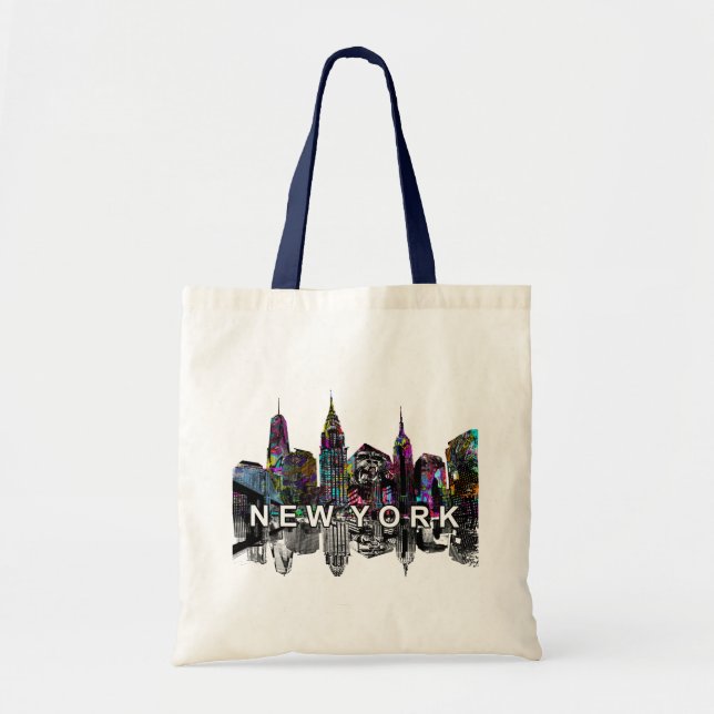 Tote Bag Ville de New York en graffiti (Devant)