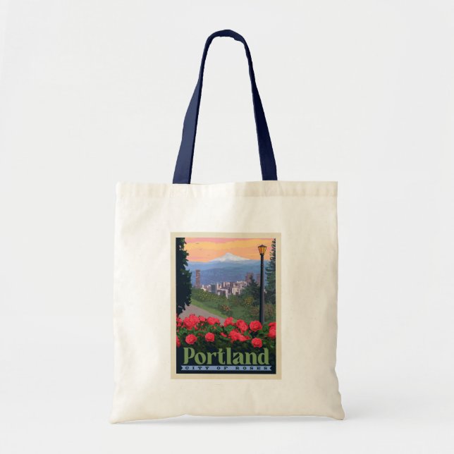 Tote Bag Ville de Rose | Portland, Oregon (Devant)