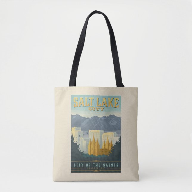 Tote Bag Ville des Saints | Salt Lake City, Utah (Devant)