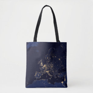 Tote Bag Ville Éclairante Dans Plusieurs Villes Européennes