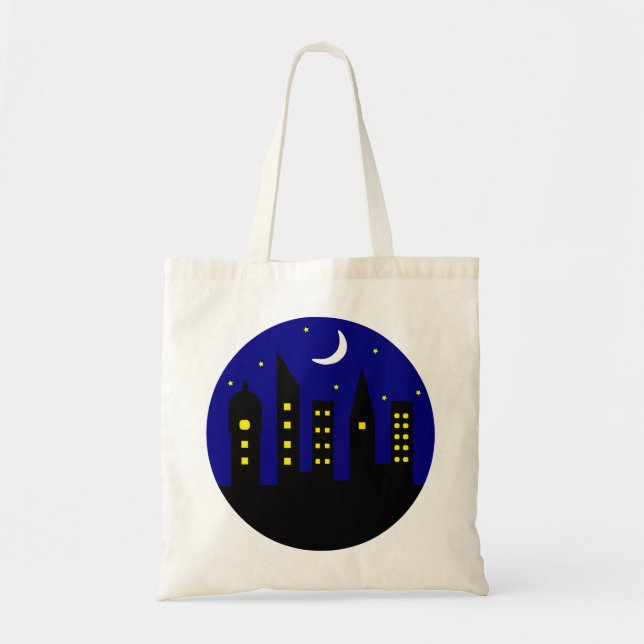 Tote Bag ville la nuit (Devant)