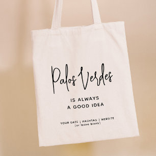Tote Bag Ville Personnalisée Bonne Idée Script moderne et é