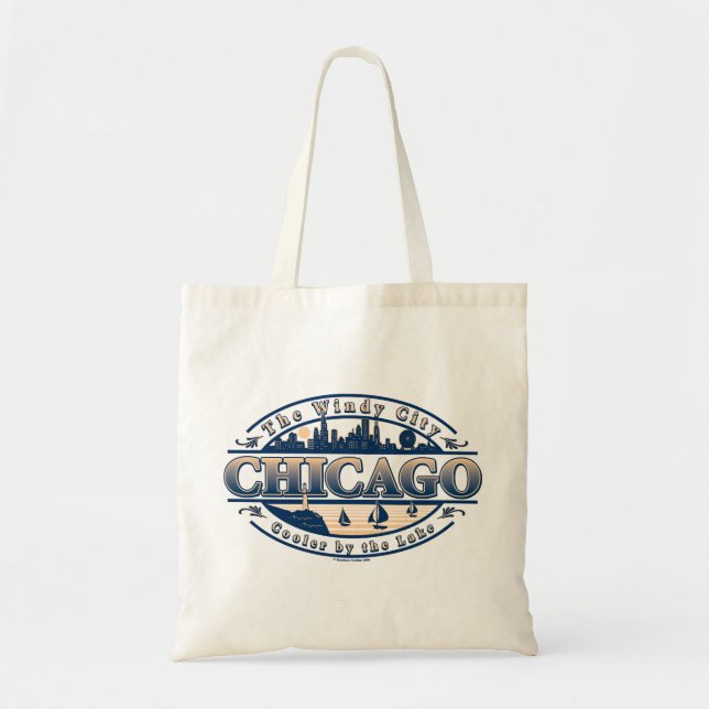 Tote Bag ville venteuse de chicago (Devant)