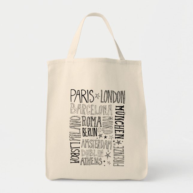 Tote Bag Villes des cadeaux modernes chics de ville de (Devant)