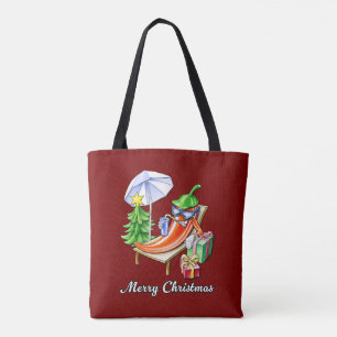 Tote Bag Vin Rouge Funky Joyeux Poivre de Noël
