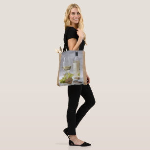 Tote Bag Vin Sommelier Vine Lover bouteille Design de raisi
