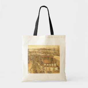 Tote Bag Vincent van Gogh - Carpenter's Yard and Laundry
