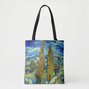 Tote Bag Vincent Van Gogh Deux peupliers à Saint-Rémy