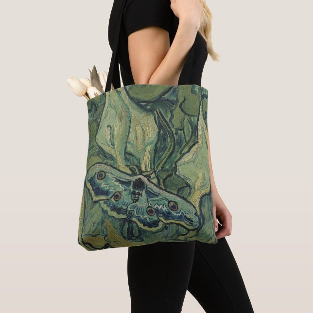 Tote Bag Vincent van Gogh - Grand Moth Peacock (De près)