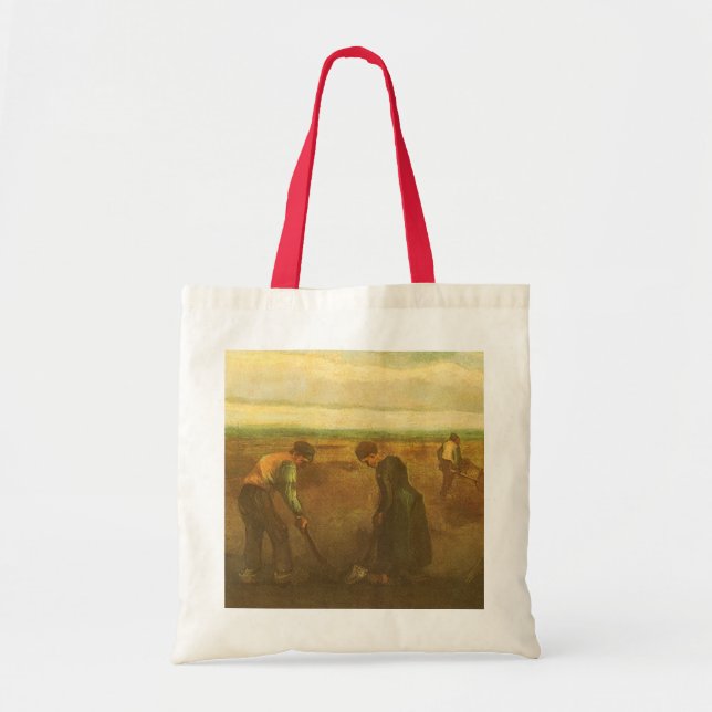 Tote Bag Vincent van Gogh - Les paysans plantent des pommes (Devant)