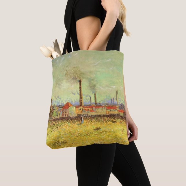 Tote Bag Vincent van Gogh - Les usines à Asnieres (De près)