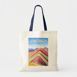 Tote Bag Vinicunca Pérou Travel Art Vintage