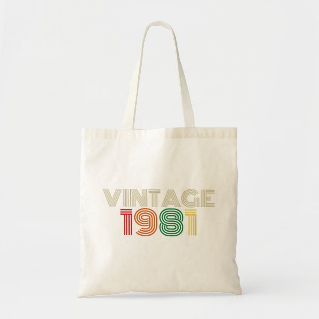 Tote Bag Vintage 1981, 40e Birthday, poison de 40e Birthday (Devant)