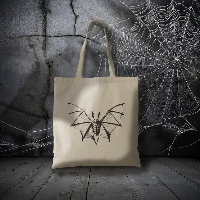 Tote Bag Vintage Bat Halloween (Créateur téléchargé)