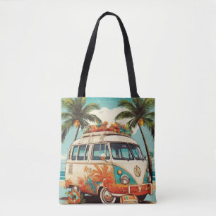 Tote Bag Vintage Beach Van