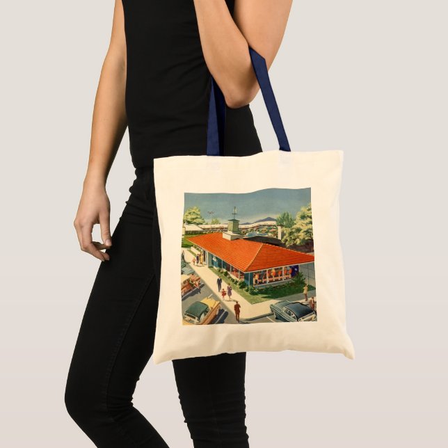 Tote Bag Vintage Business, les années 50 Family Restaurant  (Devant (produit))