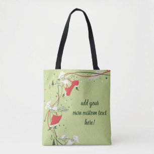 Tote Bag Vintage Christmas, Chef du Père Noël avec Dîner