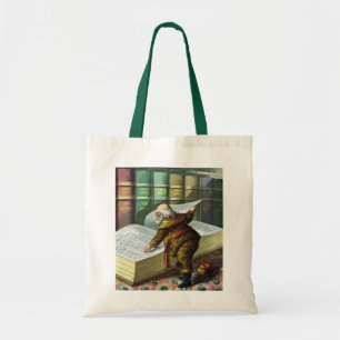 Tote Bag Vintage Christmas, Père Noël Naughty Nice Liste